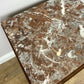 Bedside Table Antique French Art Deco Marble Top Oak Cabinet Nightstand LOT 6238