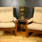 Pair of Mid-Century Guy Rogers ‘Virginia’ Teak Armchairs, 1960s