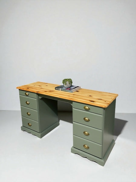 Solid pine desk & chair , cottage style , home office