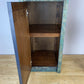 Funky rust effect tall cupboard, lamp table, slim storage cupboard