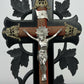 Crucifix Antique French Style Religious Ornate Cross Freestanding LOT 6440