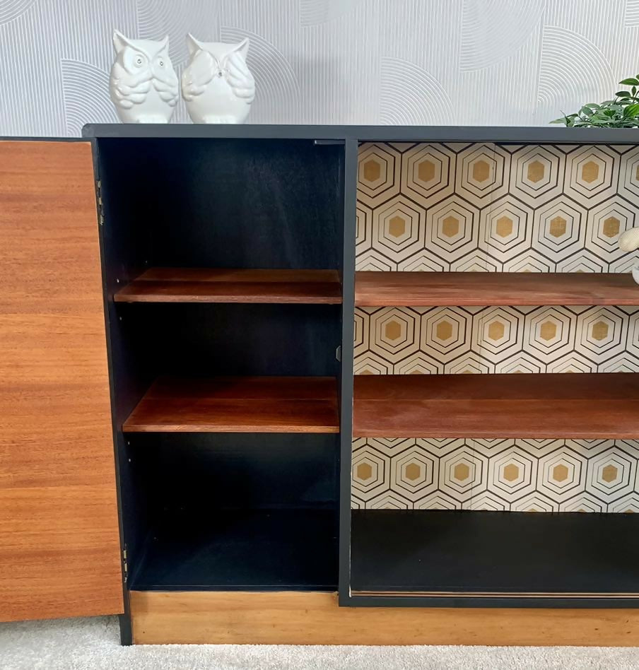 SOLD Vintage Retro 1955 Castle Furniture bookcase/sideboard