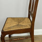 Dining Chairs Vintage French Louis Style Oak Rush Seat Set of 6 Chairs LOT 6348