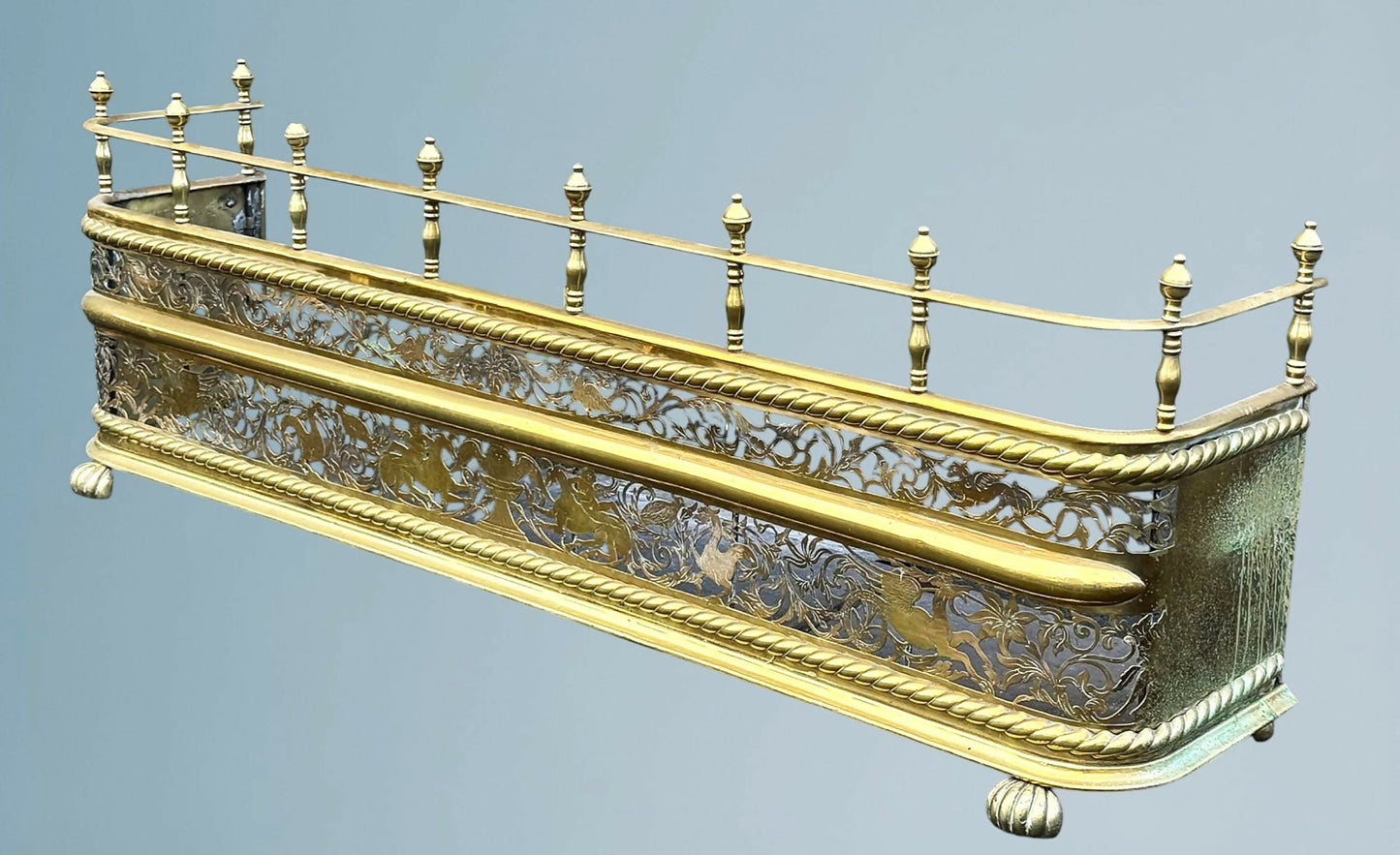 Large 19th Century Brass Fender