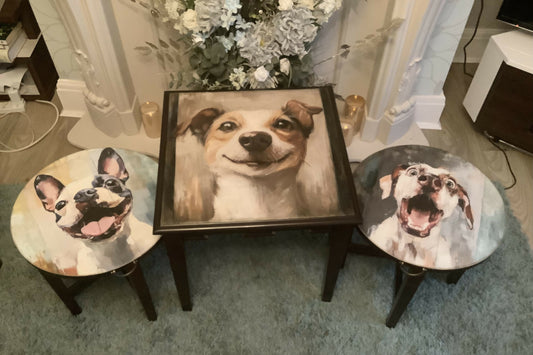 Dog lovers bespoke nesting tables