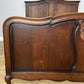 Bed Vintage French Louis XVI Oak Double Bed Frame Carved Headboard LOT 6378