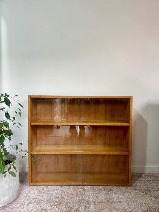 Mid century retro vintage bookcase shelves display cabinet