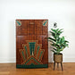 Art Deco Cocktail Cabinet | Green & Gold | Restored Vintage Drinks Cabinet
