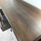Refinished Jacobean Revival Solid Oak Sideboard, Burgundy Red Painted Buffet, Winchester Fusion Mineral Paint