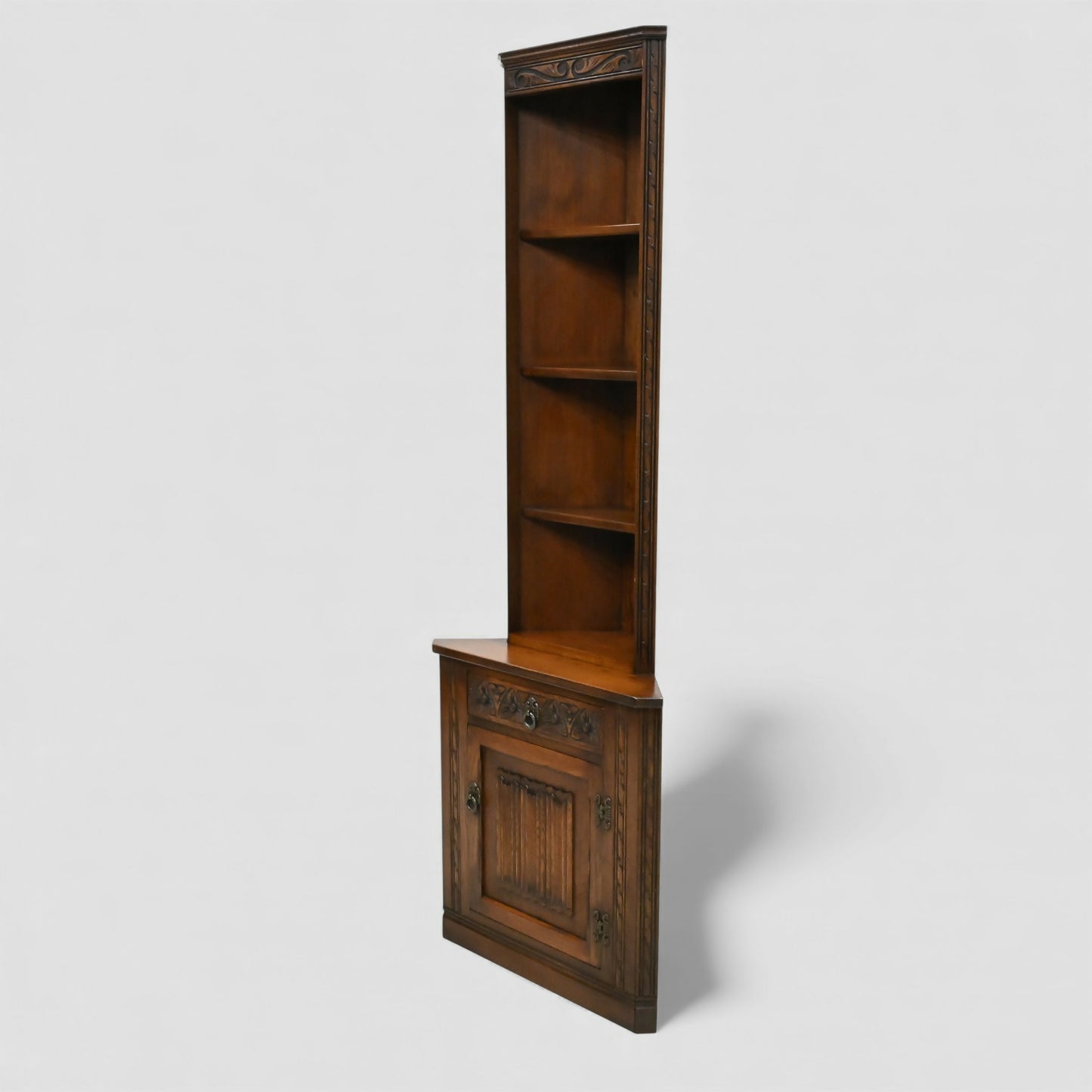 Old Charm Tall Corner Unit with Cupboard and Shelves Carvings FREE UK Delivery*. SBR10976/2509E