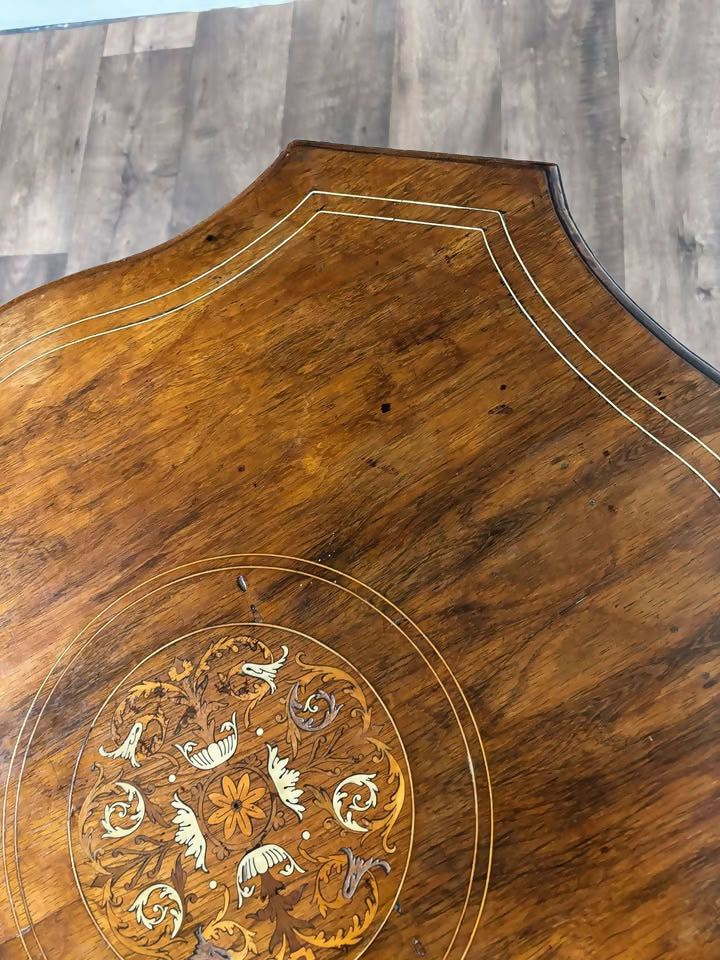 Edwardian Rosewood Inlaid Window Table7