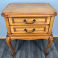 Bedside Table Vintage French Louis XVI Nightstand 2 Drawers Cabinet LOT 3586