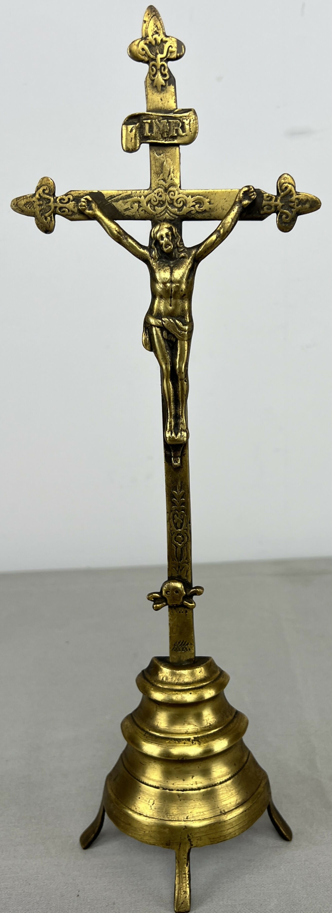 Crucifix Vintage French Style Religious Ornate Cross Freestanding LOT 6426