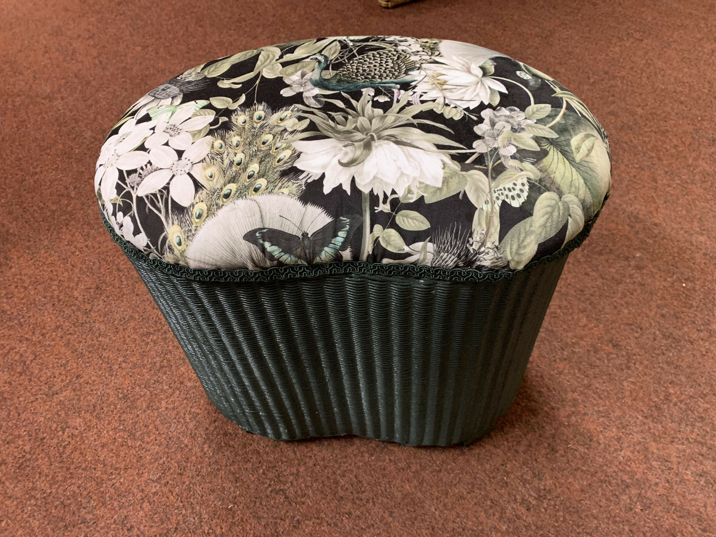 green kidney small ottoman