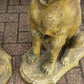 Life Size Pair Of Vintage Garden Dog Statues.
