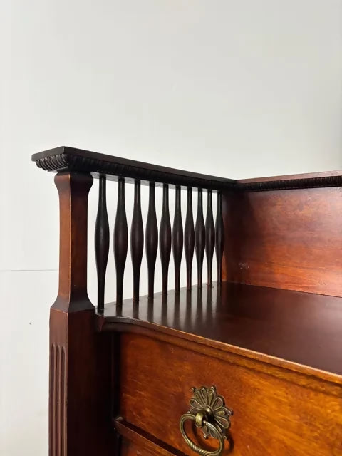 Edwardian Mahogany Bureau Bookcase – Waring & Gillow Style