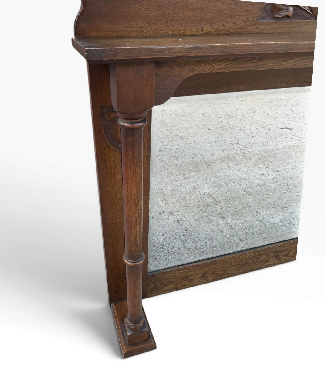 Antique Oak Art Nouveau period Mantle mirror
