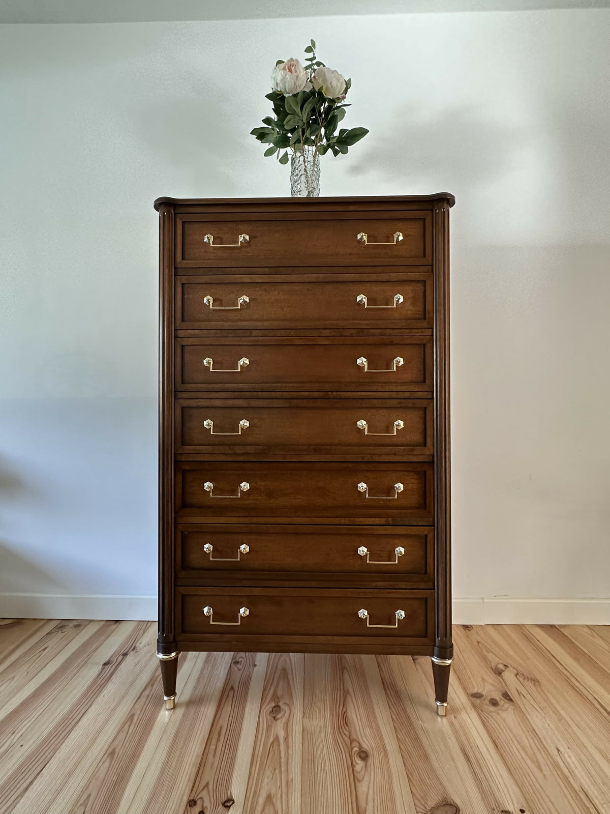 Vintage Stag Tallboy Chest Of Drawers Mid Century Tall Boy Stag Chateau