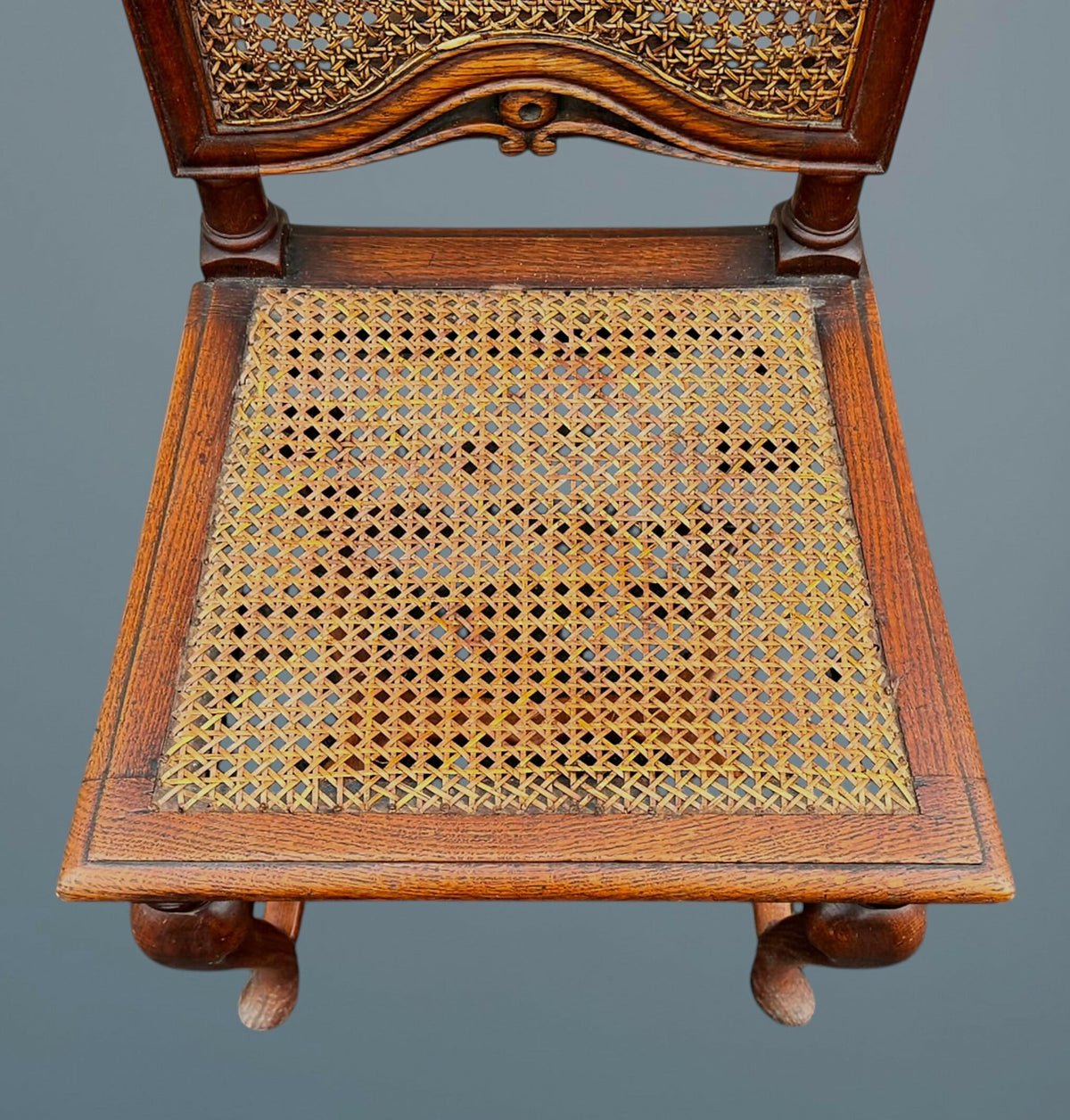 Set Of Four Oak High Back Chairs