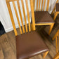 Set Of Six Modern High Back Oak Dining Chairs