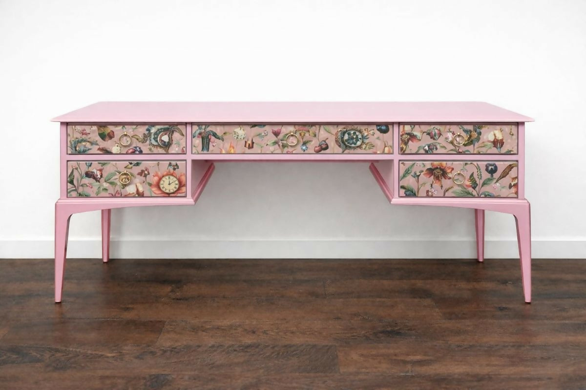 Vintage Stag Dressing Table, Desk Painted Upcycled Furniture Custom Commission