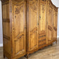 Wardrobe Vintage French Louis XVI Style Five Door Oak Carved Armoire LOT 6125