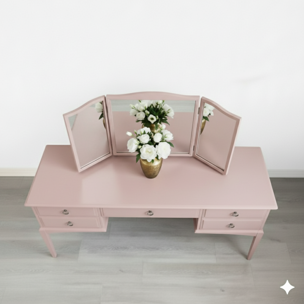 Stag minstrel dusky pink dressing table