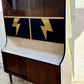 Rock N’ Roll Themed Jentique Mid-century Sideboard Bowie Lightning