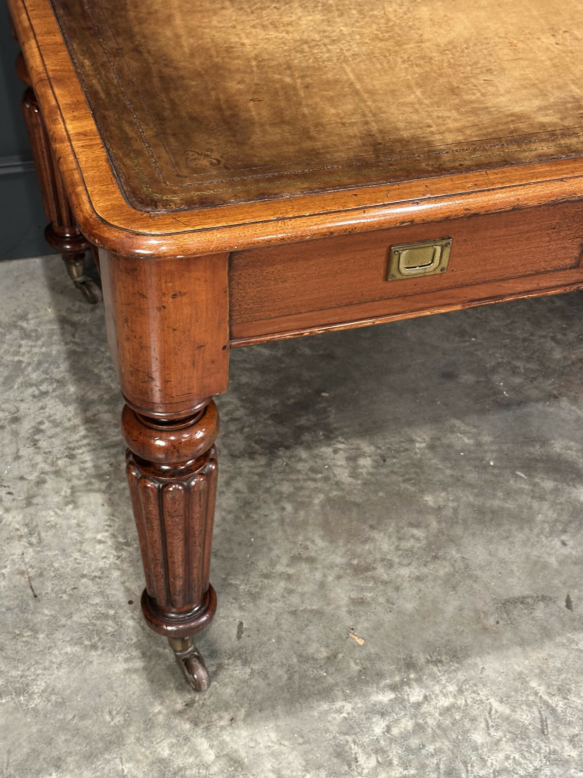Large Victorian Mahogany Partners Writing Table