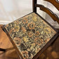 Vintage Set of Seven Oak Ladder Back Dining Chairs Including Carver Chair