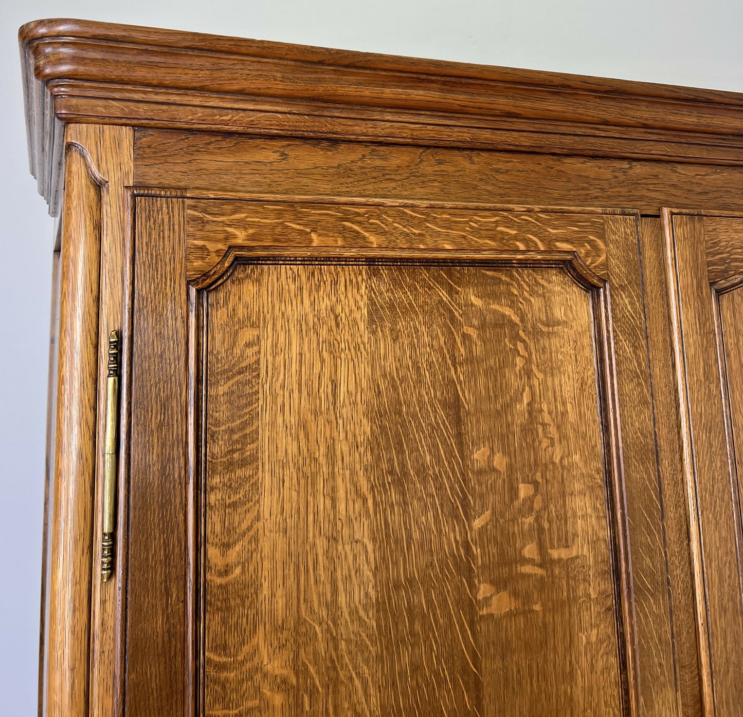 Wardrobe Vintage French Louis XVI Style Three Door Oak Carved Armoire LOT 6458