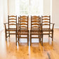 6 Ercol Dining Chairs 1970s Ladderback Inc 2 Carvers Golden Dawn FREE Delivery*