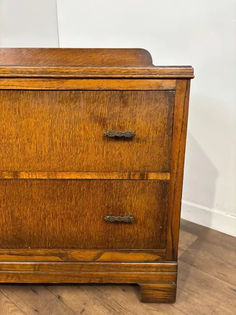 Vintage Oak Two Drawer Chest