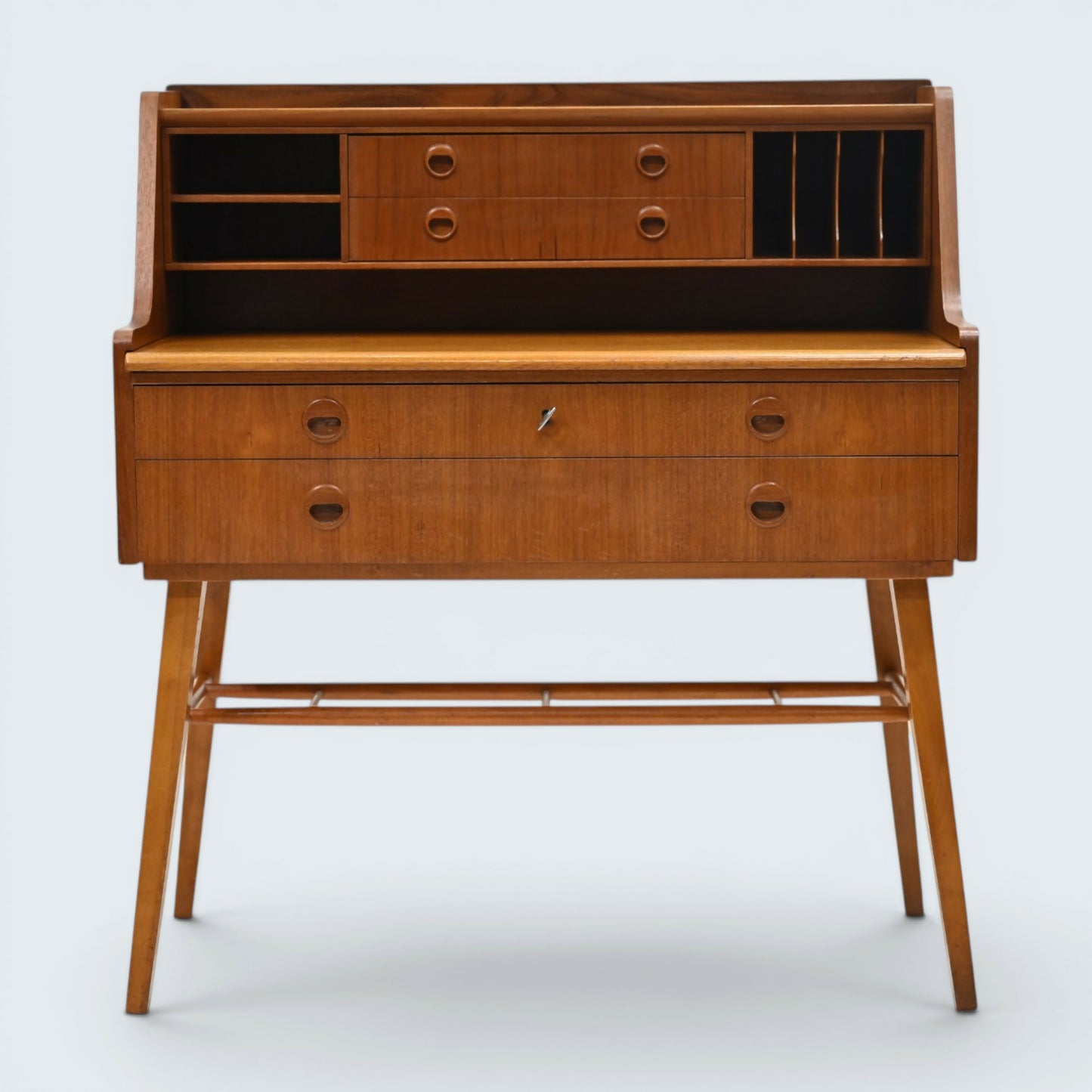 Scandinavian Teak Bureau By AB Broderna Gustafssons 1960s VGC FREE UK Delivery