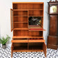 Retro McIntosh Wall Unit Tall Display Cabinet Drinks Cabinet in Teak Mid Century Retro