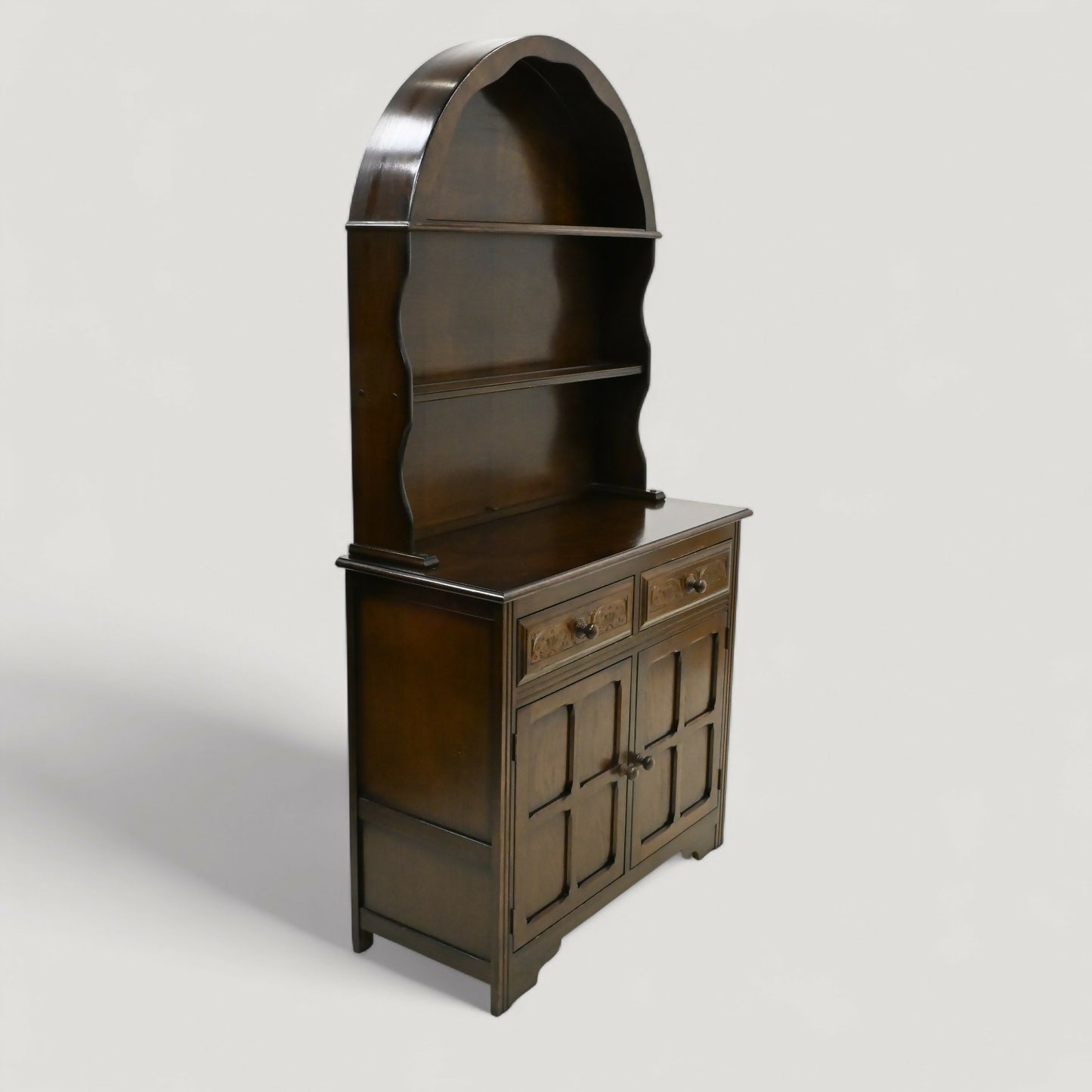 Vintage Oak Dutch Dresser 2 Drawer 2 Door Dome Top 2 Piece FREE UK Delivery*. SBR10927/1009E