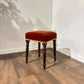 Victorian Upholstered Stool Resting on Turned Supportsc