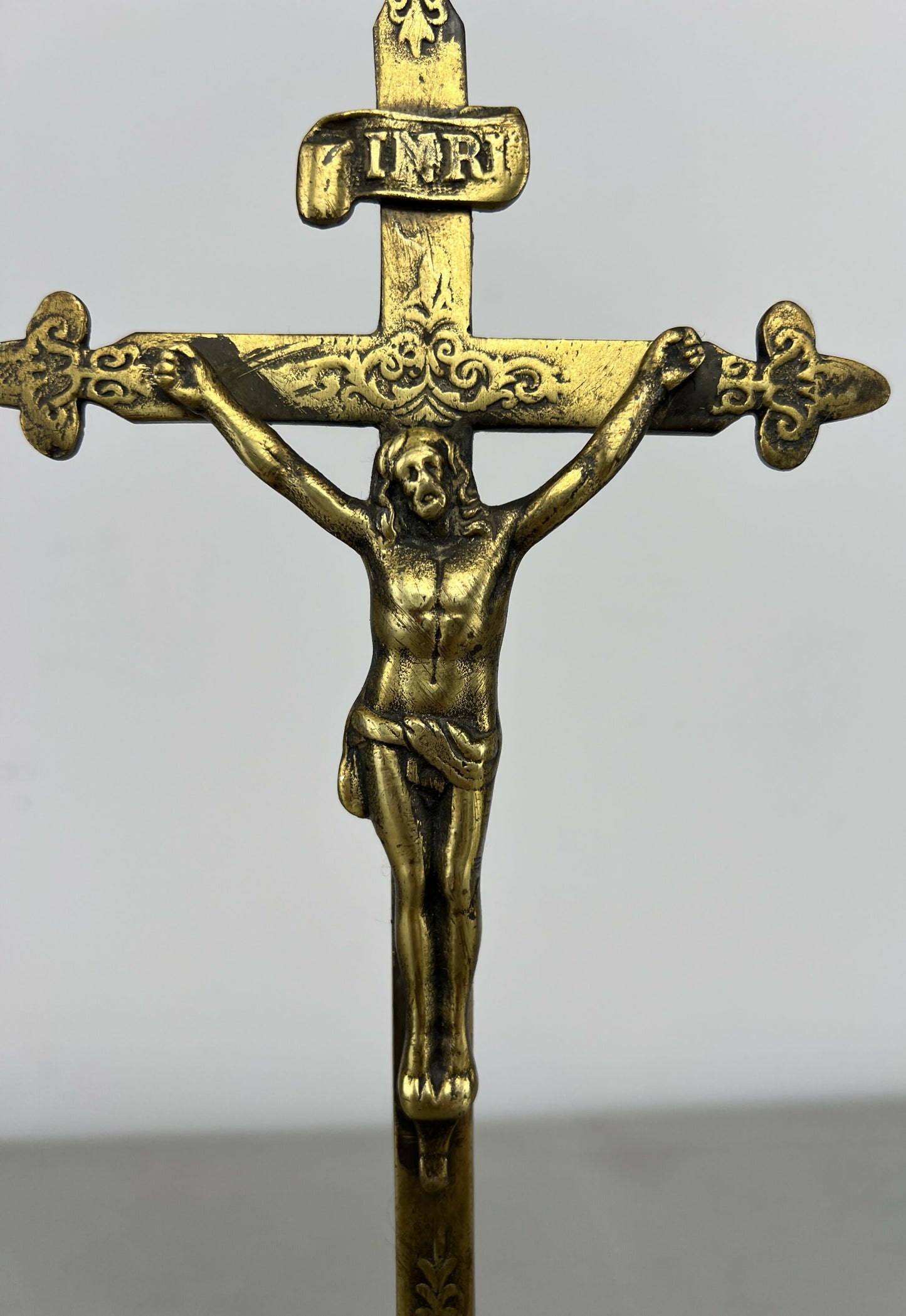 Crucifix Vintage French Style Religious Ornate Cross Freestanding LOT 6426
