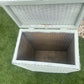 Lloyd loom 1951 laundry basket- recently refreshed in light green chalk paint