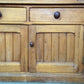 Antique Edwardian Pine Two Door Low Housekeeper Pantry Kitchen Cupboard, c.1920