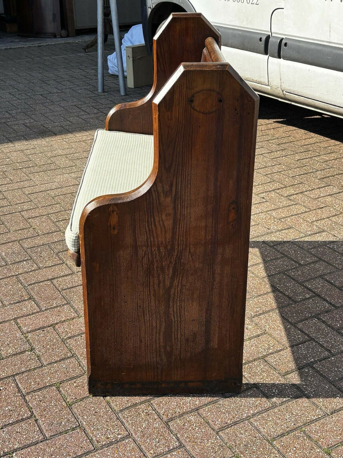 Small Vintage Victorian Pine Pew, 1800s
