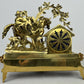 Clock Vintage French Style Quartz Ornate Horse Figure Mantel Clock LOT 6435