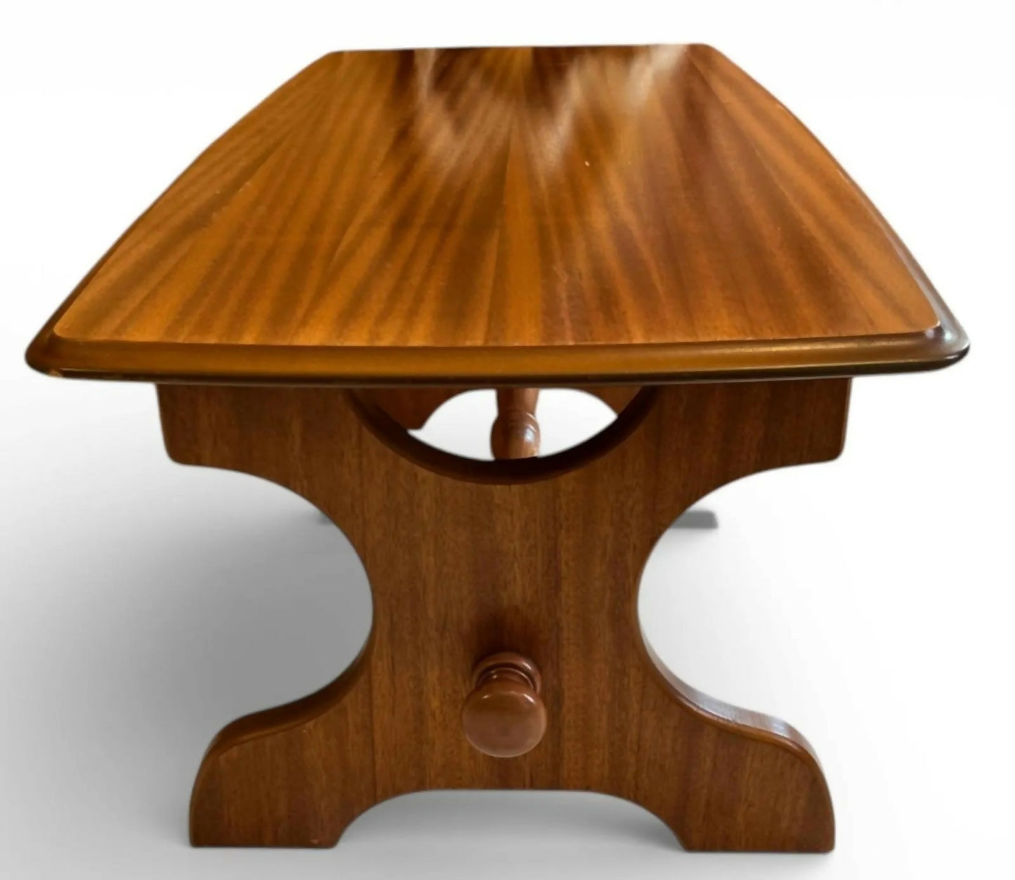 Vintage Wooden Coffee Table 86cm Length 46cm Width 39cm Height Turned Stretcher