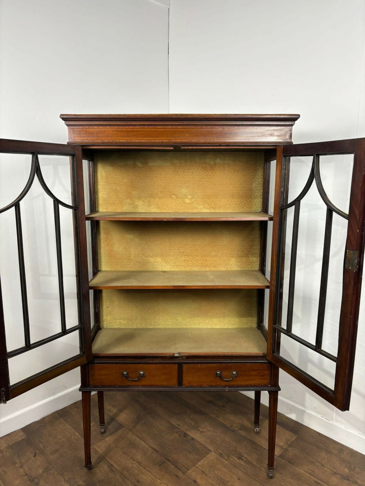 Edwardian Mahogany Inlaid Display Cabinet