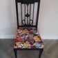 Renovated and upcycled Edwardian occasional chair with vibrant Japanese fabric