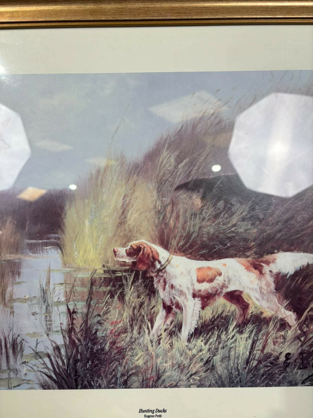 Framed “Hunting Ducks” After Eugène Petit – Country Sporting Print