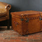 London Tan British Luxury Handmade Leather Coffee Table Trunk