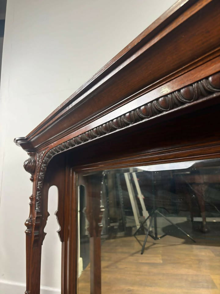 Victorian Mahogany Carved Mirror