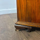 Edwardian Walnut Sheet Music Cabinet with Glass Door & Velvet-Lined Shelves