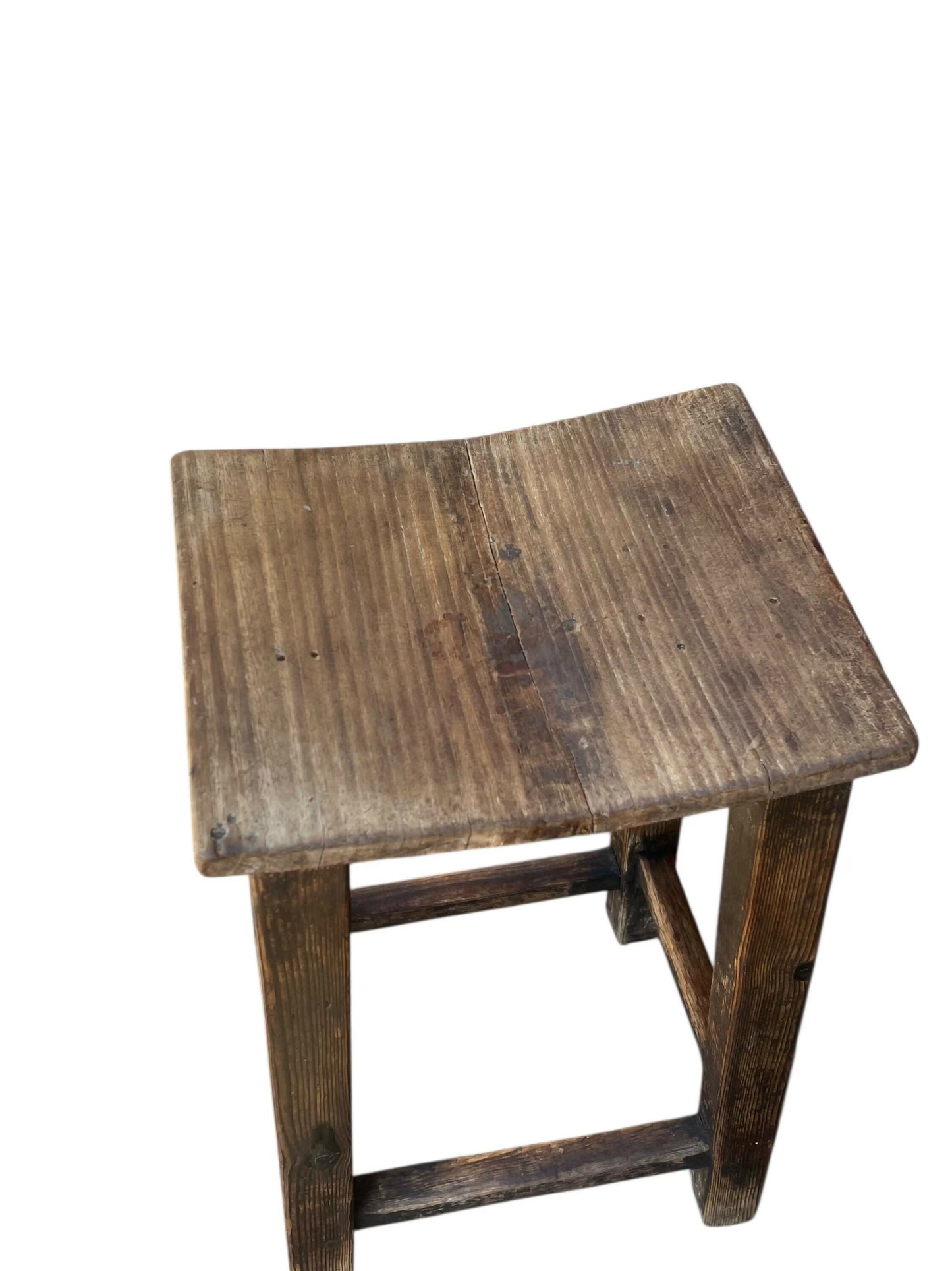 Antique rustic workshop stool